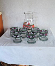 COCA-COLA BROCCA 6 BICCHIERI VETRO VINTAGE COLLEZIONE BAR