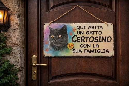 Targhetta per porta qui - per,