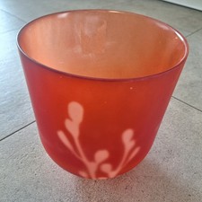 Vaso vetro rosso satinato - vaso,