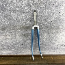 Forcella bici da strada in lega vintage 1in sterzo filettato anni 80 RIPARAZIONE corta alluminio