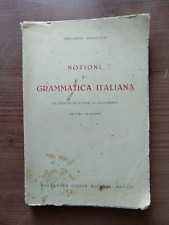 Linguistica NOZIONI DI GRAMMATICA ITALIANA Fernando Gagliuolo Iodice 1948 libro 