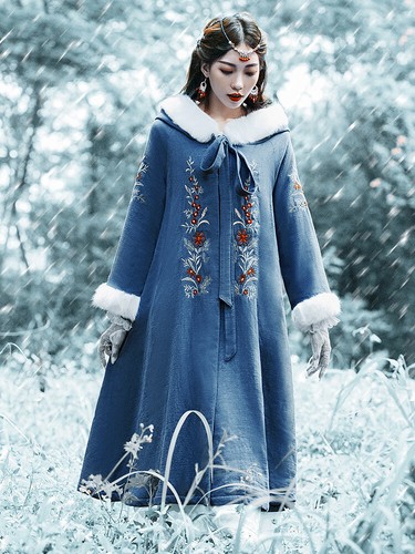 Cappotto donna cinese ricamo
