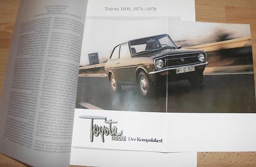 Toyota 1000 depliant 1974 - 1000,