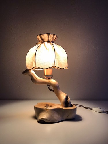 Lampada legno artigianale - lampada, in