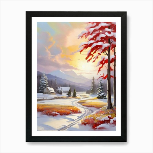 Paesaggio invernale stampa - paesaggio, 19