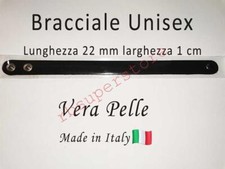 Bracciale Vera Pelle Larghezza Moda Unisex 1 cm o 6 mm Made in Italy