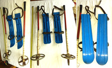 SCI E RACCHETTE VINTAGE ANNI 60 DA BIMBO PER COLLEZIONE O ESPOSIZIONE.