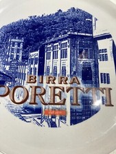 PUBBLICITARIA DA COLLEZIONE-PIATTO DECORATIVO-BIRRA PORETTI-CERAMICA SATURNIA
