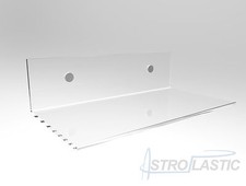 Mensola in plexiglass trasparente a L - L35 x P10