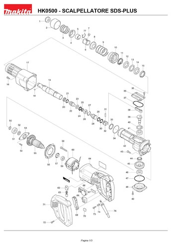 Ricambi per scalpellatore - ricambi,