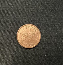 GETTONE COIN TECNOTRON DEDEM LGI  KIDDIE RIDES  VINTAGE ANNI 70 RARO BRONZO