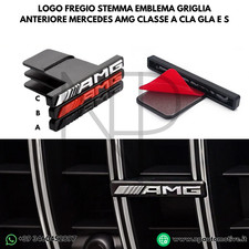 ✅ LOGO FREGIO STEMMA EMBLEMA GRIGLIA ANTERIORE MERCEDES AMG CLASSE A CLA GLA E ✅