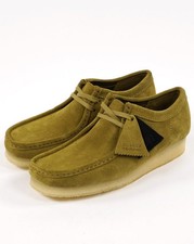 Scarpe uomo Clarks Originals nuove con scatola WALLABEE camoscio verde medio varie taglie