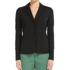 Giacca elasticizzata in jersey nero Max Mara weekend taglia S