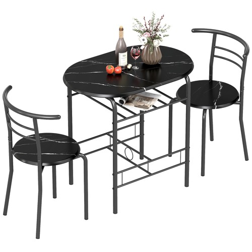 Homcom set tavolo sedie sala - set,