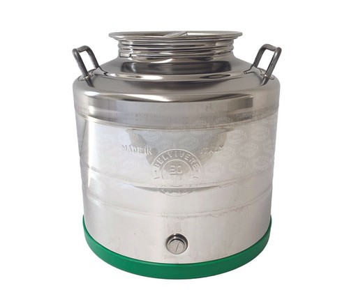 Fusto inox per olio - , saldato