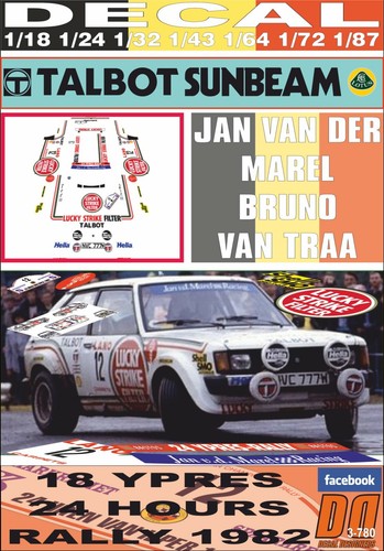 Decal talbot sunbeam - lotus, j