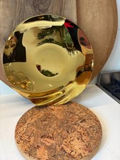 Beautiful Zaha Hadid Design 'Serenity' 25cm Platter in high polished Gold