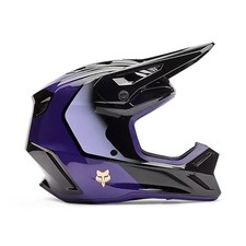 CASCO FOX V3 DRIP 2026 nero e viola motocross enduro calottta in fibra di vetro
