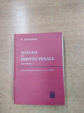 MANUALE DI DIRITTO PENALE - PARTE SPECIALE - F. ANTOLISEI - decima edizione