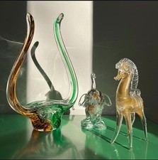 MURANO vaso vetro soffiato sommerso -  Archimede Seguso primissimi anni '70