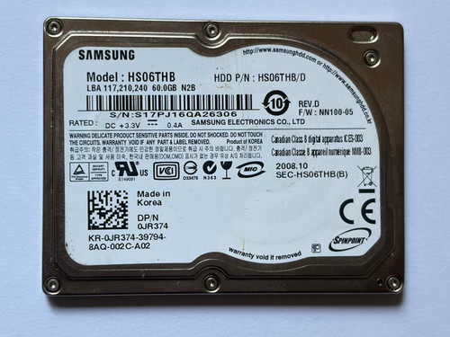 Samsung zif ce hs06thb - samsung, 1.8"zif