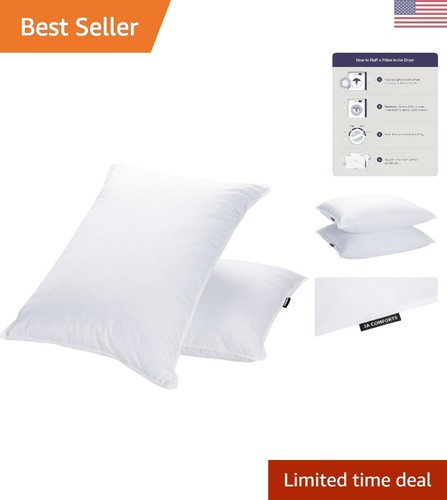 Goose feather down bed pillows - feather,