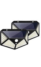 FARETTO ESTERNO ENERGIA  SOLARE 2 PZ FARETTI FARO ESTERNO PANNELLO SOLARE 100LED