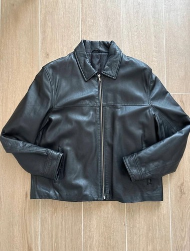 Men black genuine - black, leather