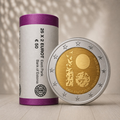 Euro estonia 2018 100 anni - euro, "100