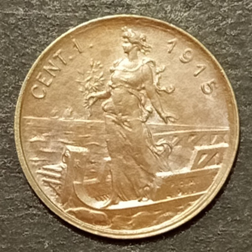 Centesimo lire prora - lire, 1915