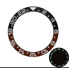 INSERTO GHIERA NERO ROSSO FLUORESCENTE  38 MM SKX007 SKX009 SRPD GMT SUB LUNETTA