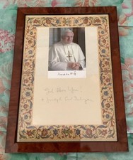 Autografo del Cardinale Ratzinger Benedetto XVI con benedizione AUTENTICO Malta