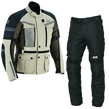 Tuta uomo moto tessuto biker combinata con protezioni abbigliamento moto