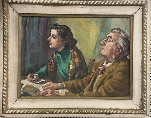 Dipinto olio tavola anni - dipinto,