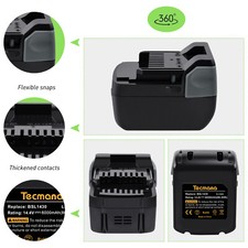 14,4V 6Ah Al litio Batteria per Hitachi BSL1430 BSL1415 BSL1415X 329877 329083