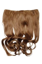 Clip-In Extension Capelli Ampio Resistente Al Calore 5 Clip Ricci Marrone Chiaro