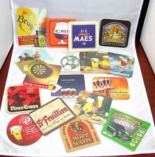 17 SOTTOBICCHIERI pubblicitari VINTAGE BIRRE BELGHE advertising coasters beer
