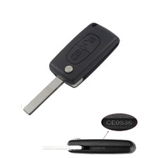 Guscio chiave flip compatibile con Peugeot 107 207 307 308 407 2 pulsanti CE0536