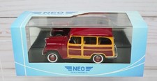 Modelli Neo Scala 44644, 1954 Willys Jeep Station Wagon, Red Woody, Scala 1/43