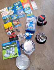 LOTTO ARTICOLI CUCINA/CAMPING FORNELLINI+PENTOLE+RADIO+LAMPADA A DINAMO+BUSSOLE-