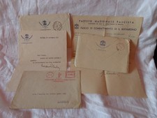 P.N.F. FEDERAZIONE FASCI COMBATTIMENTO RAVENNA LOTTO BUSTE DOCUMENTI