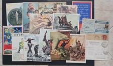 cartoline e franchige militari lotto di 18 pezzi guarda