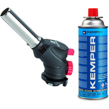 CANNELLO BRUCIATORE TORCIA SALDATORE GAS + 1 CARTUCCE GAS 227 KEMPER