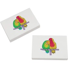 2 x 45mm 'Couple Parrots'