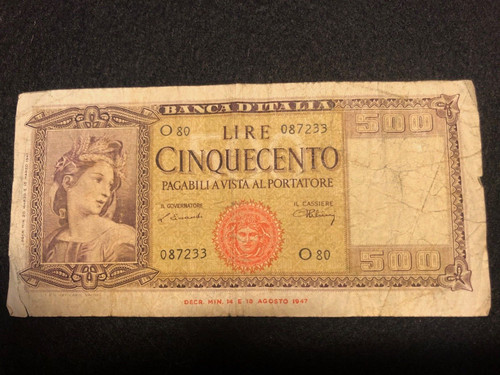 500 lire ornata spighe - 500,
