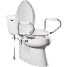 Bemis E85320H20ARM Sedile WC rialzato in plastica allungato bidet lavaggio personale 3"