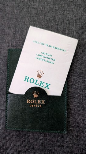 Certificato garanzia rolex - certificato,