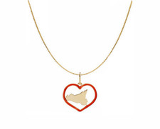 collana cuore con all'interno