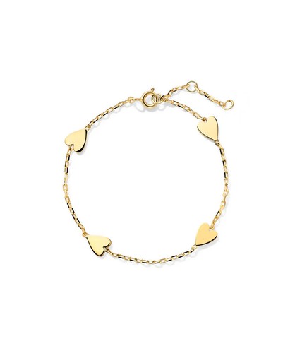 Bracciale oro giallo 14k - oro, cuore